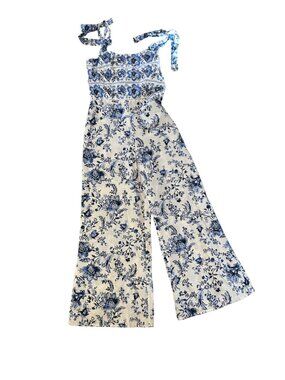 Francesca's Wide Leg Jumpsuit Tie tops